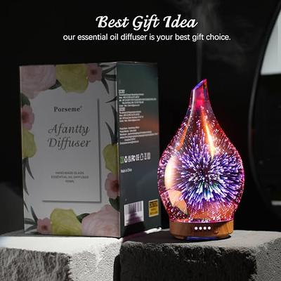 Porseme Essential Oil Diffuser 3D Firework Glass Aromatherapy