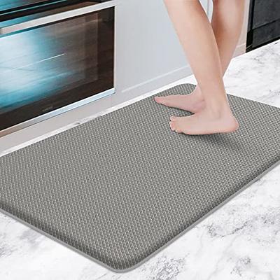 HappyTrends Kitchen Mat Cushioned Anti-Fatigue Floor Mat,17.3x60,Thick  Waterproof Non-Slip Heavy Duty Ergonomic Comfort Rug for