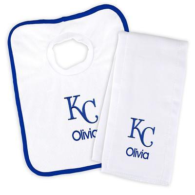 Newborn & Infant White Los Angeles Kings Personalized Bib Burp Cloth Set