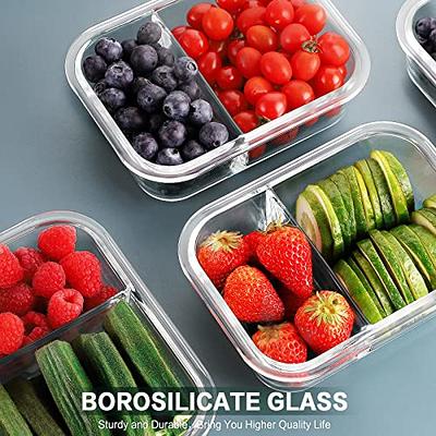 Bayco Glass Meal Prep Containers, Glass Food Storage