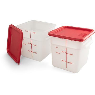 Vigor 6 Qt. Translucent Square Polypropylene Food Storage