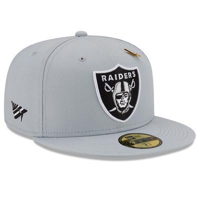 Youth Mitchell & Ness Gray/Black Las Vegas Raiders Spiral Snapback Hat