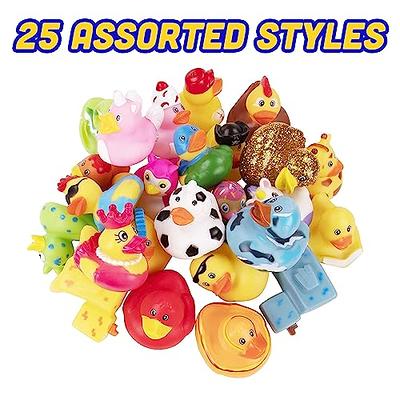  48 Pcs Mini Rubber Ducks Bath Duck with 48 Sunglasses Toy Sets,  Christmas Rubber Duck in Bulk Bath Toy Bathtub Toys for Gift Holiday Cruise  Birthday Christmas Party Favors (Yellow, Black) 