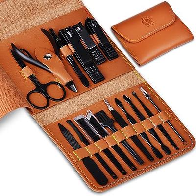 Manicure Set Women Nail Clipper Set Grooming Kit Pedicure Kit Finger Nail  Clippers Grooming Kit Nail Tools Gift 8 In1 with Travel Case For Women  Girls Friends Parents Gifts Purple