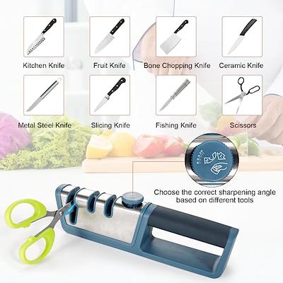 VALUCKY Knife Sharpener:Handheld Knife Sharpener,Professional Knife  Sharpener Kit with 5 Adjustable Sharpening Angle and Ergonomic  Handle,Manual