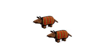 Tuffy Desert Armadillo 2 Pack Dog Toys