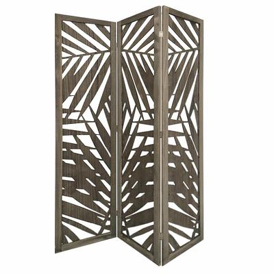 HomeRoots Mariana 72 in Panel Multicolor Fabric And Wood Crisscross Screen  342767 - The Home Depot