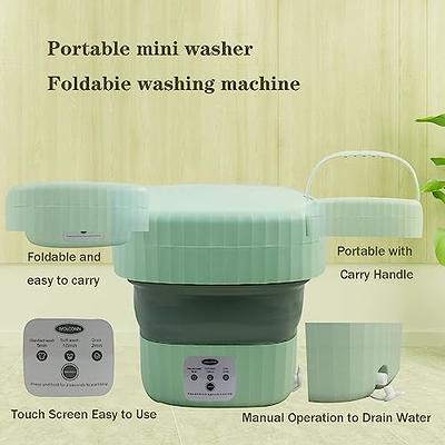 Portable Washing Machine Mini Washer with Drain Basket, Foldable Small  Washer for Underwear, Socks, Baby Clothes, Towels, Delicate Items (Pink)