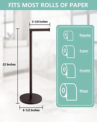 Toilet Paper Holder Stand, Free Standing Toilet Paper Holder for Jumbo  Mega, Stainless Steel Chrome Finish Toilet Paper Roll Holder, Housen  Solutions