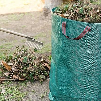 Yardwe Leaf Bag Reusable Garden Waste Bag Garden Tote Bag Gardening Trash  Bag Debris Bucket Waste Bags Garden Rubbish Large Bag Trash Cans Outdoor  Green Lawn Pp Fold Leaf Grass Clamshell 