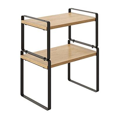 HILINSIE Cabinet Organizer Shelf- Set of 2 Kitchen Counter Shelves