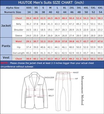 Wehilion Men's Suit Slim Fit 3 Piece Suit Prom Suits Set Wedding Party  Collared Long Sleeve Jacket Vest Pants for Groomsmen Black M - Walmart.com