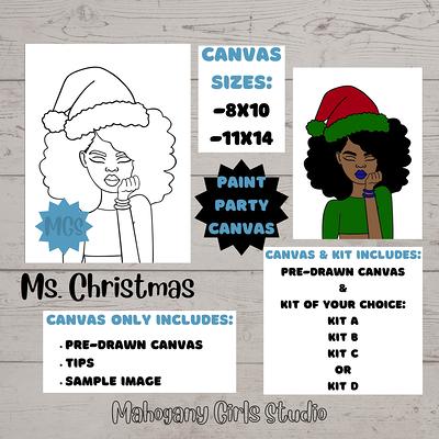  VOCHIC Couples Paint Party Kits Pre Drawn Canvas for Adults for  Paint and Sip Date Night Games for Couples Painting kit 12x16 Elegant  Ladies Gentlemen (2 Pack)