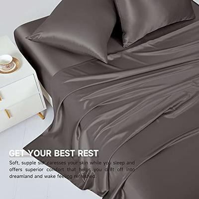 Mulberry Silk Pillowcase for Hair and Skin,Standard Size Cooling Silk  Pillow Case with Hidden Zipper,Allergen Proof Dual Sides Soft Breathable  Smooth