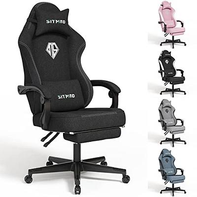 Adults Ergonomic Racing Style High Back Computer Chair with Footrest Headrest and Lumbar Support Kiso Inc Color: Pink