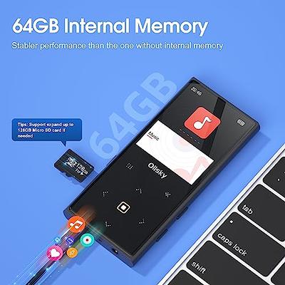 32GB Mp3, Mp4 Player with Bluetooth for Running, Portable Music Player  Built-in Micro SD Card Slot and HD Speaker Support FM Radio Voice Record  Video