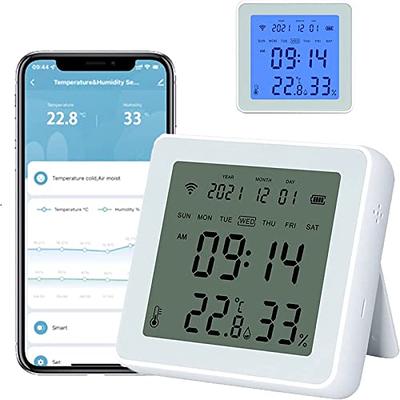Digital Hygrometer and Thermometer, Briidea Humidity Temperature Monitor  Humidor Guitar Ukulele Mason Jar