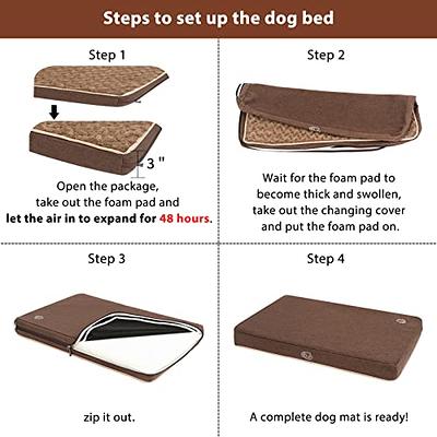 EMPSIGN Orthopedic Dog Bed Mat Dog Crate Pad Reversible Warm and