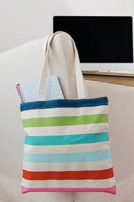 Kate Spade New York Canvas Tote Bag for Women, Cute Tote Bag for Teacher,  Canvas Beach Bag, Book Tote with Pocket