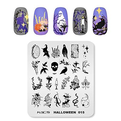 6 Sheets Gothic Nail Art Stickers Decal 3D Goth Horror Nail Art