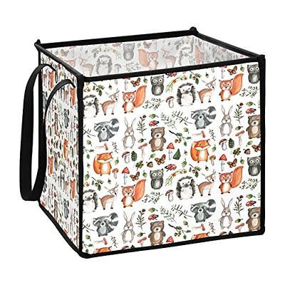 Bagnizer Large 22 Quart Linen Fabric Foldable Storage Bin Cube Organizer  Basket with Flip-Top Lid & Handles, Clothes Blanket Box for Home, Office