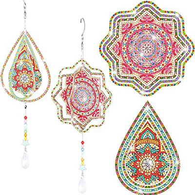  Perthlin 6 Pcs Christmas Diamond Art Kits Diamond Art Wind  Chime Double Sided Diamond Art Suncatchers Winter Snowflake Hanging Diamond  Ornaments Xmas Home Windows Decor for Adults Kids DIY Crafts 