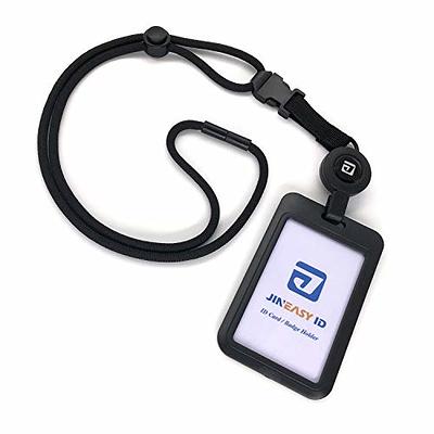 JINEASY ID Breakaway Lanyard ID Badge Holder Heavy Duty