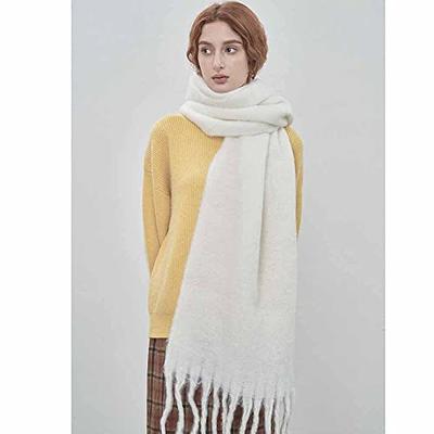 GUCABE (Premium) Large Chunky Scarf Colorful Cashmere Feel Oversized  Scarves Blanket Soft Big Wool Thick Winter Warm Women (white) - Yahoo  Shopping