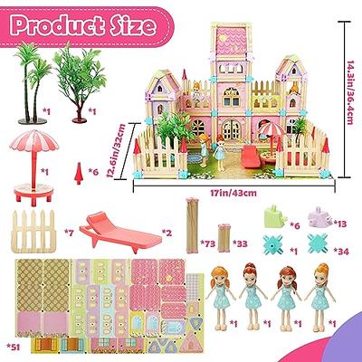Dollhouse Dream House Doll House with 3 Doll Toy, Princess Castle Tiny House  Building Kit, Toddler Playhouse Gift DIY Building for 3 4 5 6 7 8 Year Old  Girls - Yahoo Shopping