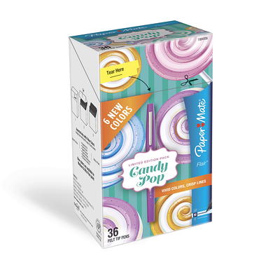 Paper Mate® Flair® Felt Tip Pens, Medium Point, Limited Edition Candy Pop  Pack, Box of 36 - Yahoo Shopping