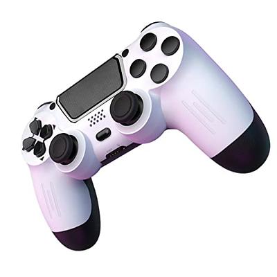 Wireless Controller Dual Vibration Game Joystick Controller for  PS4/Slim/Pro Console (white)