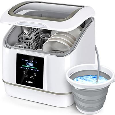  Portable Countertop Dishwasher, Large Capacity Compact Size  Dish Washing Machine 3 Wash Programs Display Automatic Dishwashing for  Apartments Dorms & RVs : Appliances