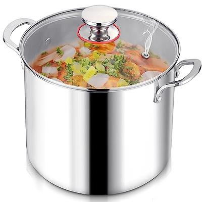 MyLifeUNIT: Shabu Shabu Pot, 304 Stainless Steel Hot Pot with Divider, 11.8  Inches Soup Cookware for Induction Cooktop, Gas Stove