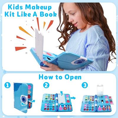 Hollyhi 48Pcs Kids Makeup Kit for Girl, Washable Play Make Up Toys