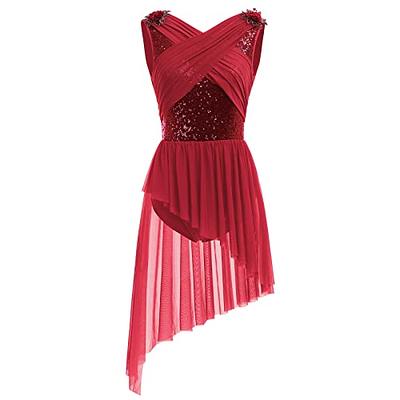 Flawless Sparkle Wine Red Sequin V-Neck Tank Top