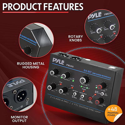 Pyle Pro 12-Channel Bluetooth Studio Mixer and DJ PMXU128BT B&H