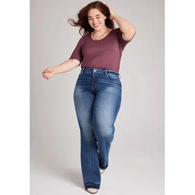 m jeans by maurices™ Curvy High Rise Ripped Capri