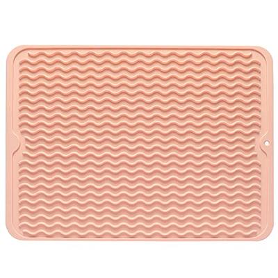 MicoYang Silicone Dish Drying Mat for Multiple Usage,Easy  clean,Eco-friendly,Heat-resistant Silicone Mat for Kitchen Counter or  Sink,Refrigerator or