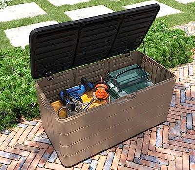 deck storage box, patio storage box, outdoor storage