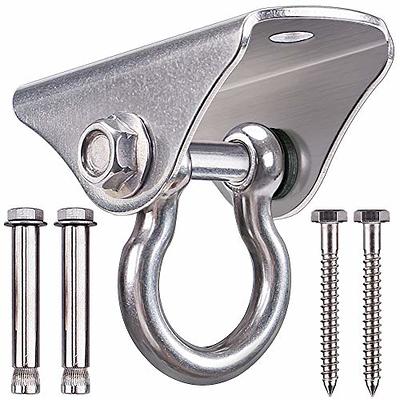 BeneLabel Permanent Antirust Stainless Steel Heavy Duty Swing Hanger, 1000  LB Capacity, 2 Screws for Wooden and 2 Expansion Bolts for Concrete, Yoga  Hammock Chair Sandbag Swing Sets, 180° Swing - Yahoo Shopping