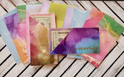 WaterColor A7 cash wallet binder, Cash stuffing