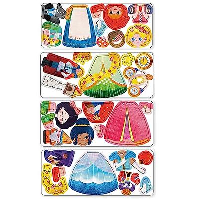 Magnetic Princess Paper Dolls Cutouts Pretend Play Outfit Magnet