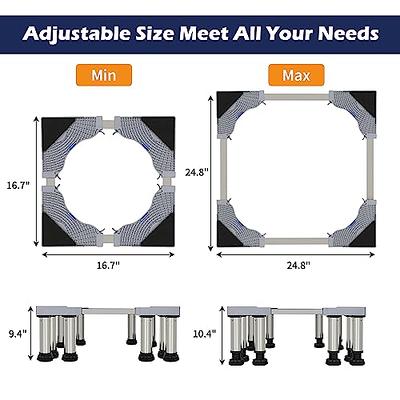 LTLWSH Washing Machine Pedestal Base, with Adjustable Durable Stainless  Steel Feet,Shock-Absorbing and Silent, Small Refrigerator Stand, for  Clothes