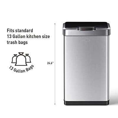 Rectangular 13 Gallon Touchless Motion Sensor Trash