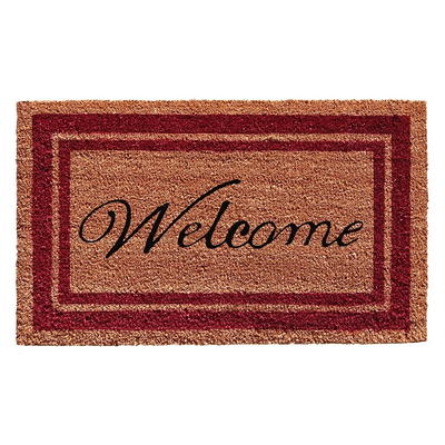 Coco Coir Mat, Long Nonslip Welcome Doormat (Natural Coir, 17 x 60 in)