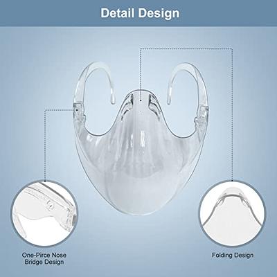 2PCS Transparent Face Shield, Lightweight Anti-Fog Clear Face Mask