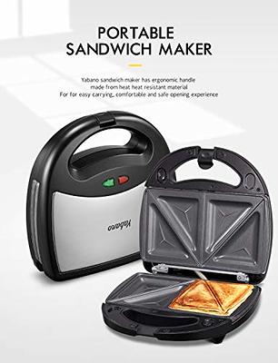OSTBA Sandwich Maker, Toaster and Electric Panini Press with Non-stick  plates, LED Indicator Lights, Cool Touch Handle, Black