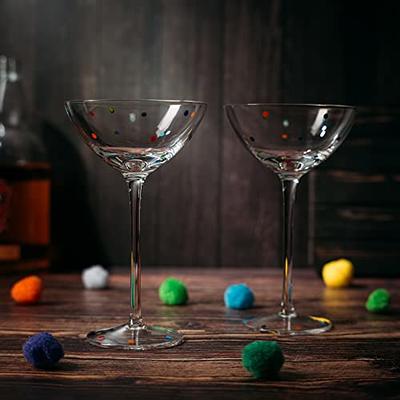 Poka Dot Martini Glasses (set of 8)