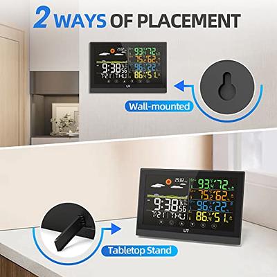 Wall Clock Digital Weather Station Wireless Indoor Outdoor