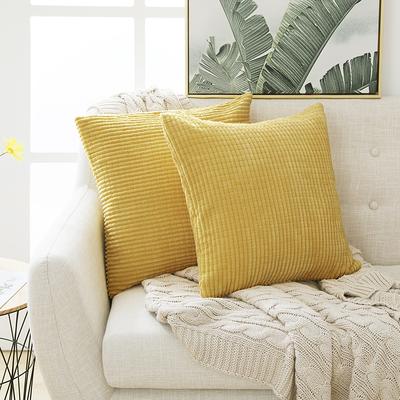 Deconovo Faux Linen Outdoor Pillow Cover DecorativeThrow Pillow